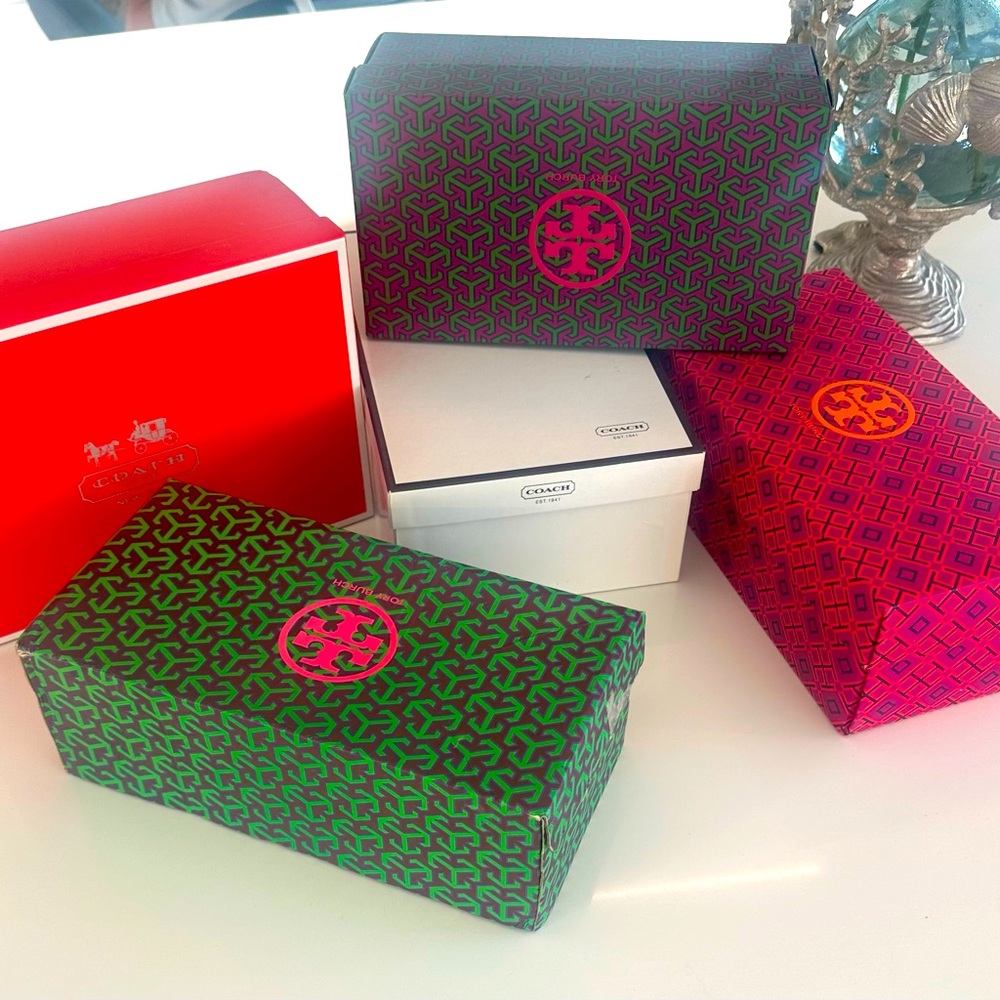 Luxury Brand Box lot - Coach-Tori Burch- tissue paper - Tori Dust canvas pouch